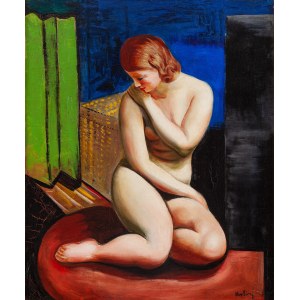 Moses (Moise) Kisling (1891 Kraków - 1953 Paris), Sitting nude of a blonde (Nu blond), 1927