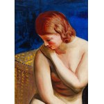 Moses (Moise) Kisling (1891 Kraków - 1953 Paris), Sitting nude of a blonde (Nu blond), 1927