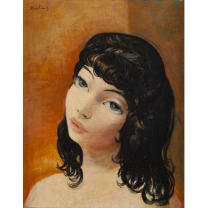 Moses (Moise) Kisling (1891 Kraków - 1953 Paris), Portrait of a brunette, 1935