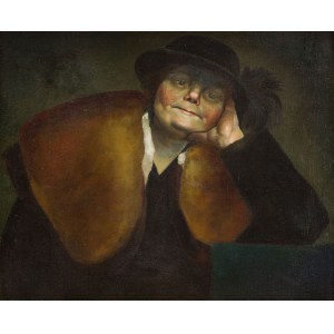 Boleslav Cybis (1895 Massandra Farm na Kryme - 1957 Trenton (New Jersey, USA)), Portrét ženy v klobúku, asi 1930