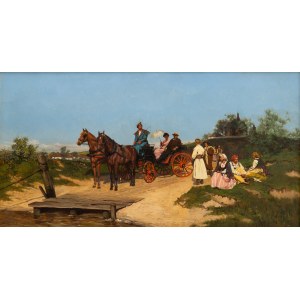 Jan Konopacki (1856 - 1894), Warten auf die Fähre, 1881