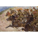 Jerzy Kossak (1886 Cracovia - 1955 Cracovia), Carica dell'8° reggimento Uhlan del principe Józef Poniatowski, 1929