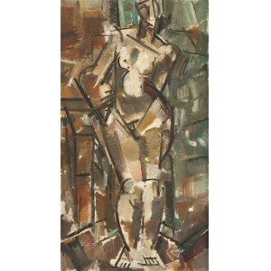Stanislaw Grabowski (1901 Libava, Estonia - 1957 Chartres, France), Cubist nude (Nude), 1927