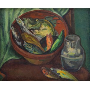 Leopold Gottlieb (1879 Drohobych - 1934 Paríž), Zátišie s rybami, asi 1925