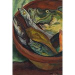Leopold Gottlieb (1879 Drohobycz - 1934 Paryż), Martwa natura z rybami, około 1925