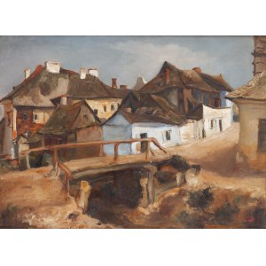 Mieczysław Olej (1898 Łodź - 1978 New York), Landschaft von Kazimierz Dolny an der Weichsel, 1929