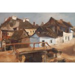 Mieczysław Olej (1898 Łodź - 1978 New York), Paesaggio da Kazimierz Dolny sulla Vistola, 1929