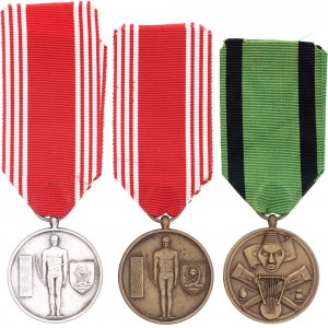 Congo Democratic Republic Lot of 3 Merits Medals 1970 - 1980