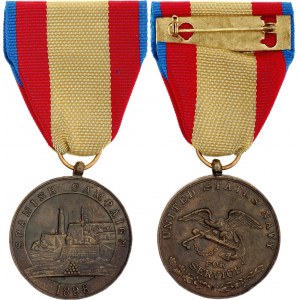 United States Spanish Campaign Navy Service Medal Type I 1908 - 1913