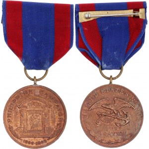United States Phillipine Campaign Navy Service Medal Type I 1913