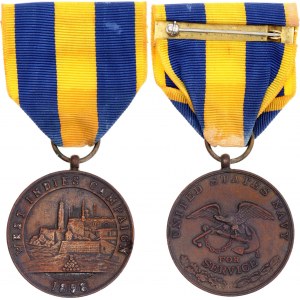 United States West Indies Navy Service Medal Type II 1913