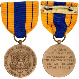 United States Selective System Service WWII Medal 1946