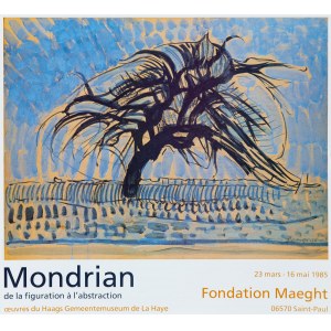 proj. Piet MONDRIAN (1872-1944), Niebieskie Drzewo (1908), Fondation Maeght, 1985