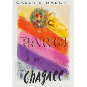 proj. Marc CHAGALL (1887-1985), Paris, Galeria Maeght, oficjalny reprint plakatu “Paris”, 1992