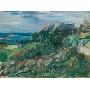 Henryk Epstein (1891 Lodz - 1944 Konzentrationslager, wahrscheinlich Auschwitz), Landschaft aus der Bretagne, 1930er Jahre.