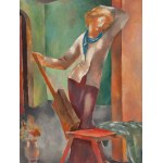 Eugeniusz Zak (1884 Mohylno, Belarus - 1926 Paris), Mädchen mit Mandoline, 1924