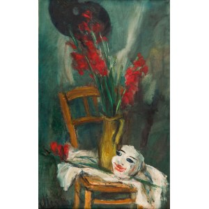 Zygmunt Józef Menkes (1896 Lemberg - 1986 Riverdale, USA), Gladiole und Maske (Symbolistisches Stillleben), 1930er Jahre.