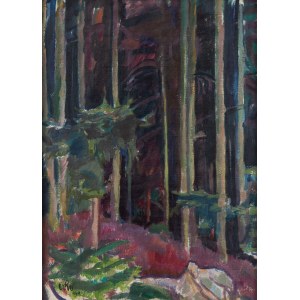 Wojciech Weiss (1875 Leorda, Romania - 1950 Krakow), Interior of the Forest, 1908