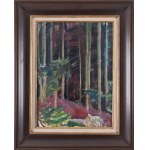 Wojciech Weiss (1875 Leorda, Rumänien - 1950 Krakau), Innenansicht eines Waldes, 1908