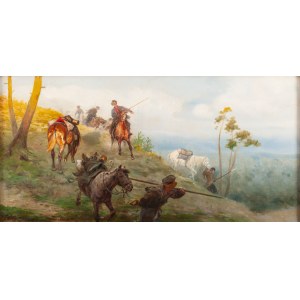 Jozef Ryszkiewicz (1856 Warsaw - 1925 Warsaw), On patrol, 1891