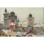 Władysław Chmieliński (1911 Warschau - 1979 Warschau), Ansicht von Warschau mit der St. Anna-Kirche