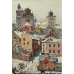 Władysław Chmieliński (1911 Warszawa - 1979 Warszawa), Widok na Warszawę z kościołem św. Anny