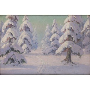 Wiktor Korecki (1890 Kamieniec Podolski - 1980 Milanówek near Warsaw), Forest under the snowdrifts