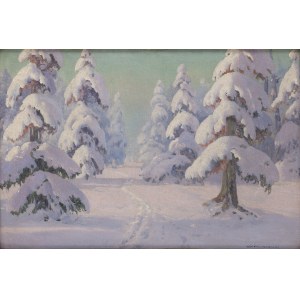 Wiktor Korecki (1890 Kamieniec Podolski - 1980 Milanówek bei Warschau), Wald unter den Schneewehen