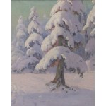 Wiktor Korecki (1890 Kamieniec Podolski - 1980 Milanówek k. Warszawy), Las pod śnieżnymi zaspami