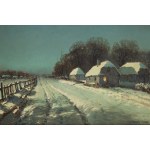 Wiktor Korecki (1890 Kamieniec Podolski - 1980 Milanówek bei Warschau), Winterabend in einem Dorf