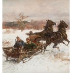 Ignacy Zygmuntowicz (1875 Warschau - 1947 Łódź), Auf dem Weg zur Jagd