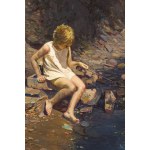 František Mrazek (1876 České Budějovice - 1933 Spisske Bele), Girl by the stream