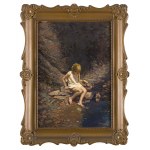 František Mrazek (1876 České Budějovice - 1933 Spisske Bele), Girl by the stream