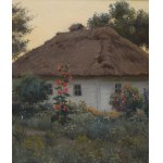 Eugeniusz Wrzeszcz (1851 Kiev Governorate - 1917 Kiev), Landscape with a cottage at dusk