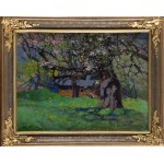 Stanislaw Paciorek (1889 Ladycze in Volhynia - 1952 Krakow), Flowering apple trees in a spring orchard, 1925