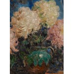 Stanislaw Zawadzki (1878 Warsaw - 1960 Warsaw), Chrysanthemums in a vase, 1945