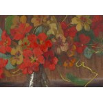 Mieczyslaw Reyzner (1861 Lviv - 1941 Lviv), Nasturtiums in a glass vase