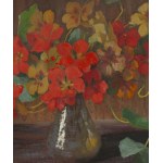 Mieczysław Reyzner (1861 Lvov - 1941 Lvov), Nasturtiums ve skleněné váze