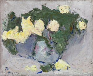 Włodzimierz Terlikowski (1873 Poraj k. Łodzi - 1951 Paryż), Żółte róże w wazonie, 1919