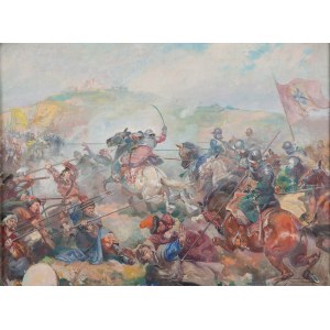 Antoni Trzeszczkowski (1902 Warsaw - 1974 Warsaw), The Battle of Orsha.