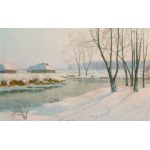 Emil Lindemann (1864 Warsaw - 1945 Ozorków near Lodz), Winter Day, pre/ or 1916