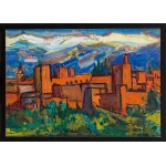 Mieczysław Lurczyński (1907 - 1982), Blick auf die Alhambra in Granada (Arabische Stadt - Alhambra)