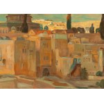 Abraham Neumann (1873 Sierpc - 1942 Krakov), Panorama Jeruzaléma, 30. léta 20. století.