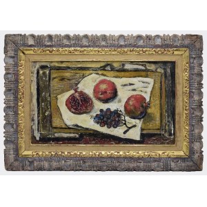 Eliáš KANÁREK (1902-1969), Zátišie s plodmi granátového jablka a hroznom