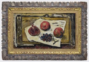 Eliasz KANAREK (1902-1969), Martwa natura z owocami granatu i winogronem