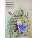 Zofia FIJAŁKOWSKA (1909-1989), Súbor 6 ilustrácií k rozprávke O čučoriedkach od Marie Konopnickej - Knižná predloha