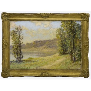 Konstanty MACKIEWICZ (1894-1985), Autumn landscape with lake
