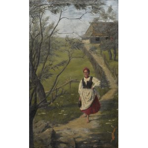 Mieczyslaw REYZNER (1861-1941), Village girl with a jug