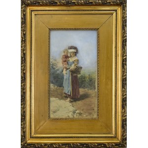 R. MAGHELLI, 19th / 20th century, Mother and child