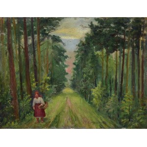 Teresa ROSZKOWSKA (1904-1992), Walking along a forest road